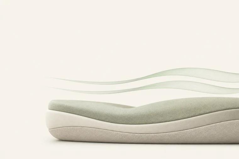 Puha cushion-rétegek és finom légáramlás